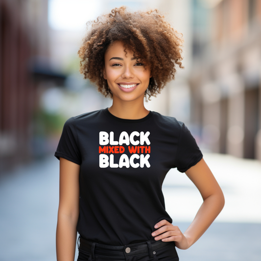 Black Mixed With Black Tee